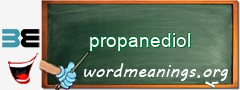 WordMeaning blackboard for propanediol